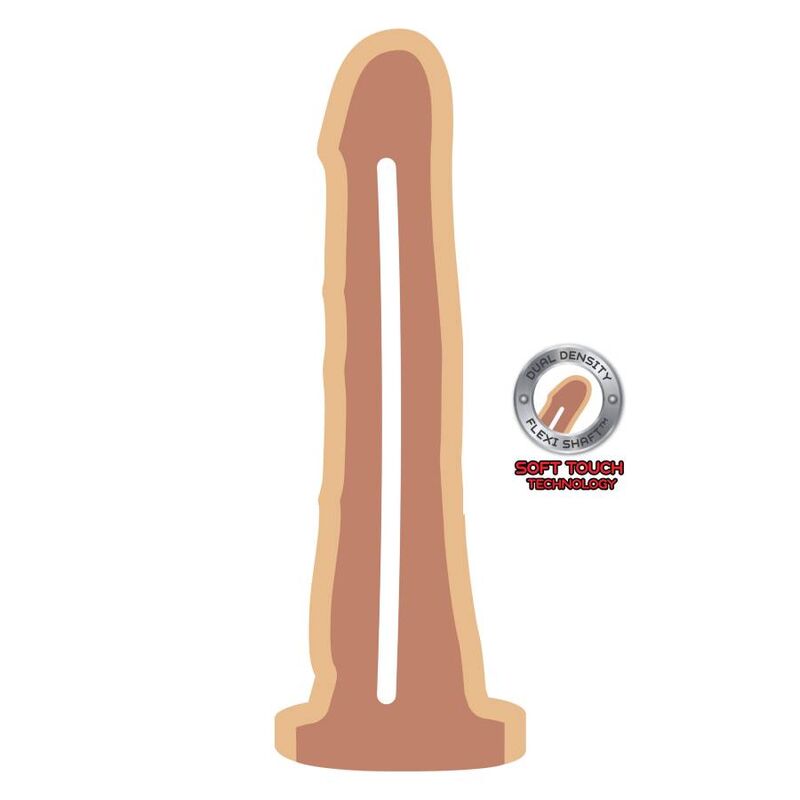 GET REAL - DUAL DENSITY DONG 19 CM SKIN - NOCTURNA DESIRES