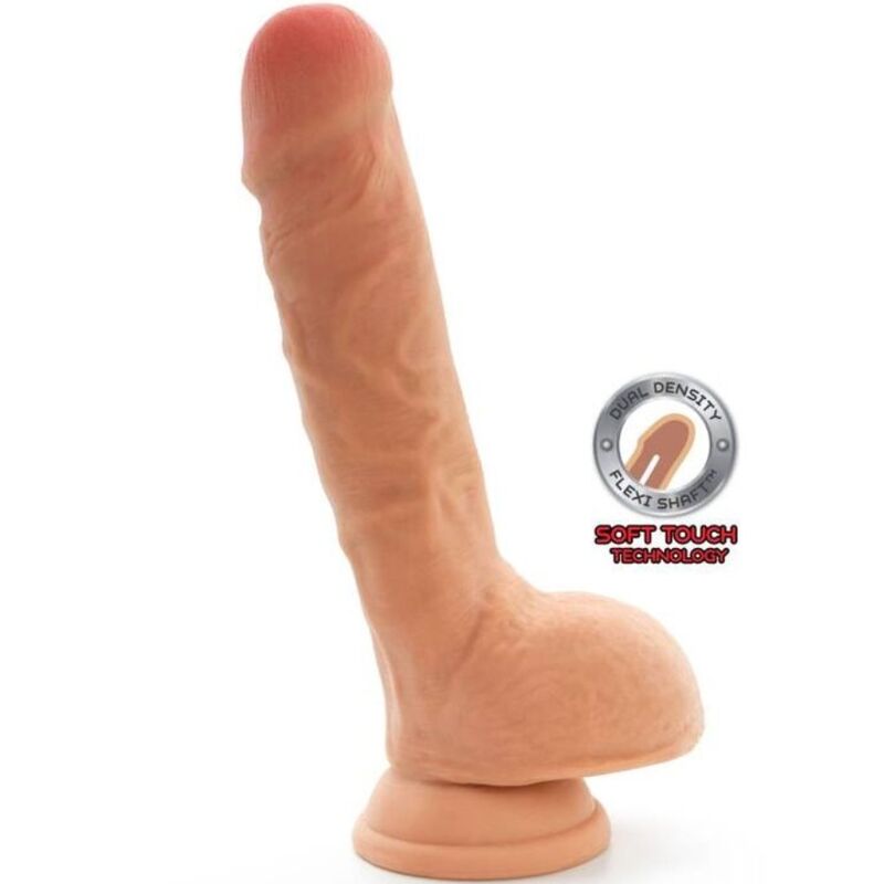 GET REAL - DUAL DENSITY DILDO 18 CM BALLS SKIN - NOCTURNA DESIRES