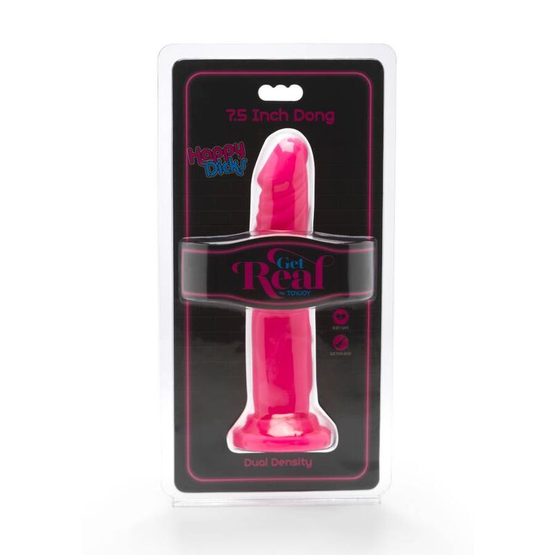 GET REAL - HAPPY DICKS DONG 19 CM PINK - NOCTURNA DESIRES