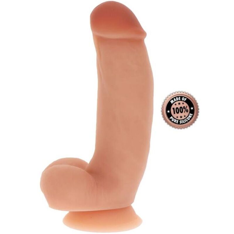 GET REAL - SILICONE DILDO 18 CM W BALLS SKIN - NOCTURNA DESIRES