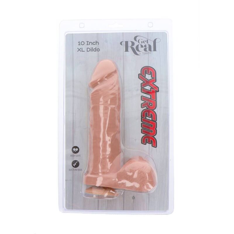GET REAL - EXTREME XL DILDO 25,5 CM SKIN - NOCTURNA DESIRES