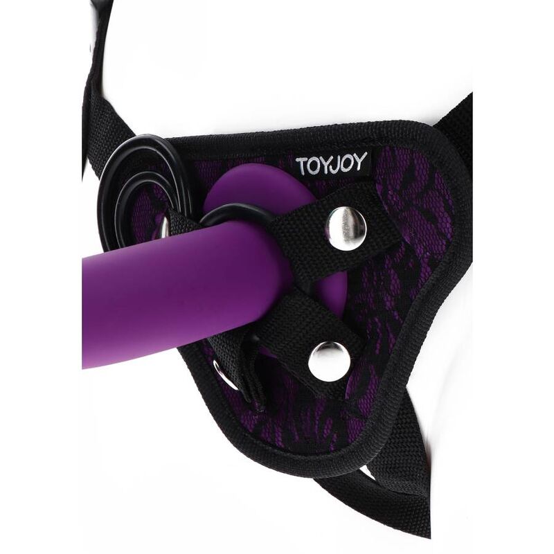 GET REAL - STRAP-ON LACE HARNESS PURPLE - NOCTURNA DESIRES
