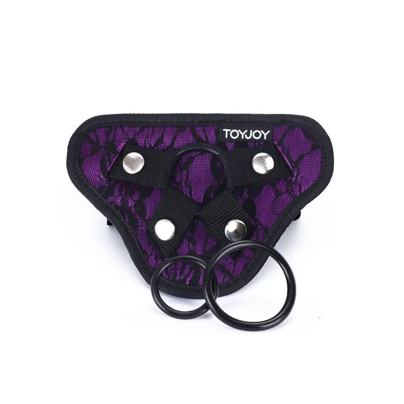 GET REAL - STRAP-ON LACE HARNESS PURPLE - NOCTURNA DESIRES