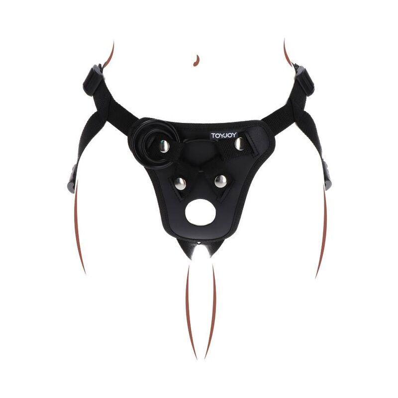 GET REAL - STRAP-ON PLEASURE HARNESS BLACK - NOCTURNA DESIRES