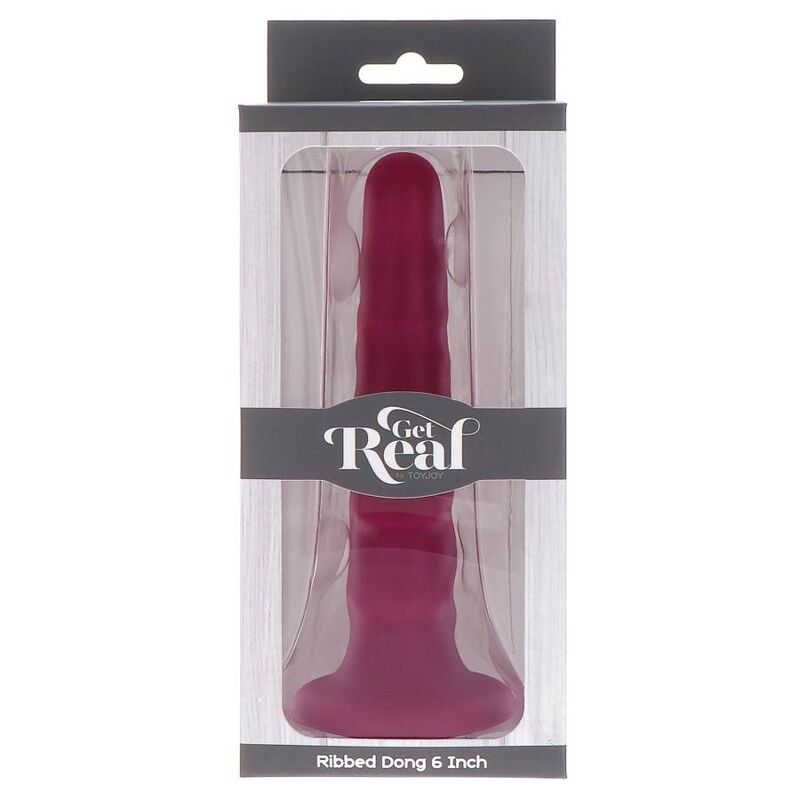 GET REAL - RIBBED DONG 12 CM RED - NOCTURNA DESIRES