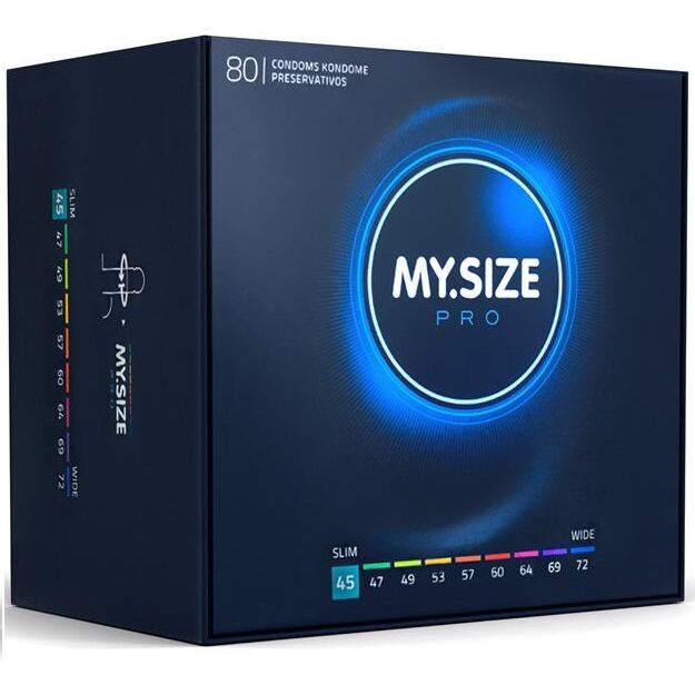 MY SIZE - PRO CONDOMS 45 MM 80 UNITS - NOCTURNA DESIRES