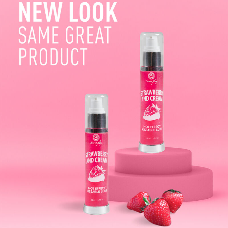 SECRETPLAY - LUBRICANT 2-1 HEAT EFFECT STRAWBERRY & CREAM 50 ML SECRETPLAY COSMETIC NOCTURNA DESIRES