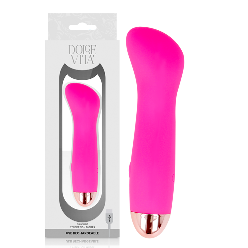 DOLCE VITA - RECHARGEABLE VIBRATOR ONE PINK 7 SPEED - NOCTURNA DESIRES