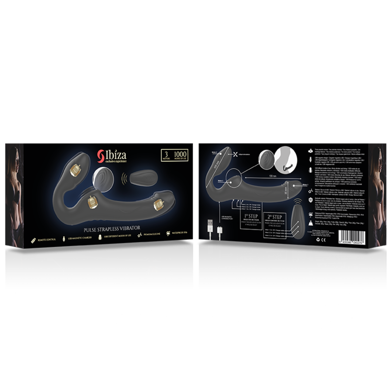IBIZA - STRAPLESS VIBRATOR WITH REMOTE CONTROL PUSH BUTTON - NOCTURNA DESIRES