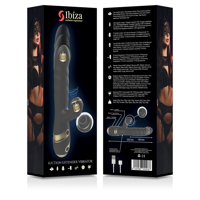 IBIZA - UP & DOWN + VIBRATOR + CLITORIS SUCTION - NOCTURNA DESIRES
