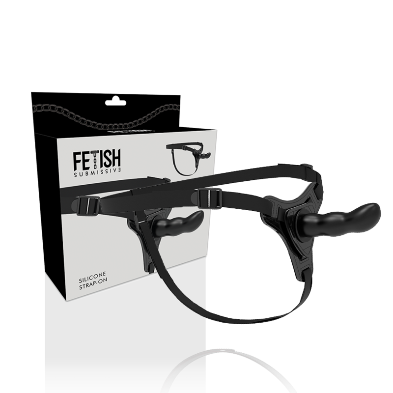 FETISH SUBMISSIVE HARNESS - BLACK SILICONE G-SPOT 16 CM - NOCTURNA DESIRES