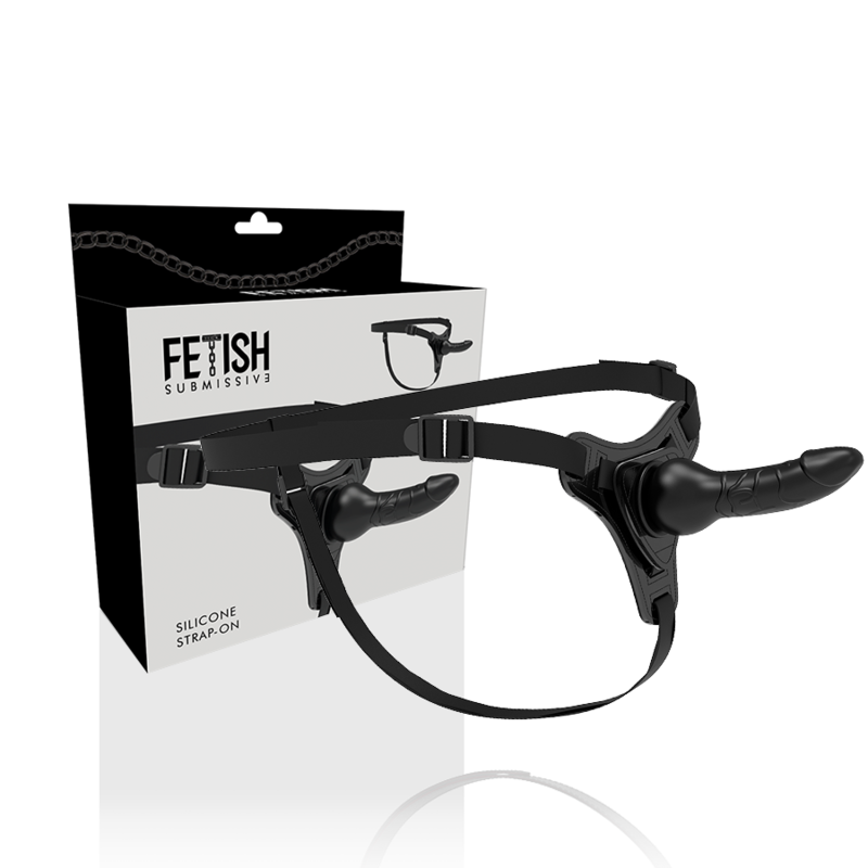 FETISH SUBMISSIVE HARNESS - BLACK SILICONE REALISTIC 16 CM - NOCTURNA DESIRES
