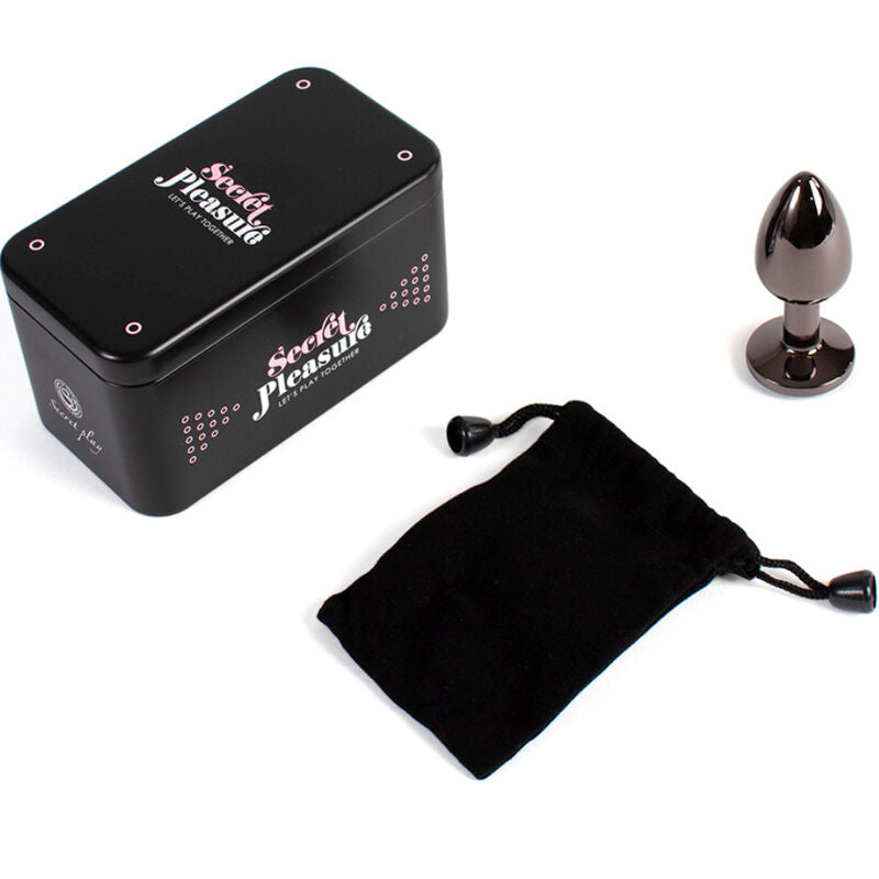 SECRETPLAY - GUNMETAL BUTT PLUG SMALL SIZE 7 CM - NOCTURNA DESIRES