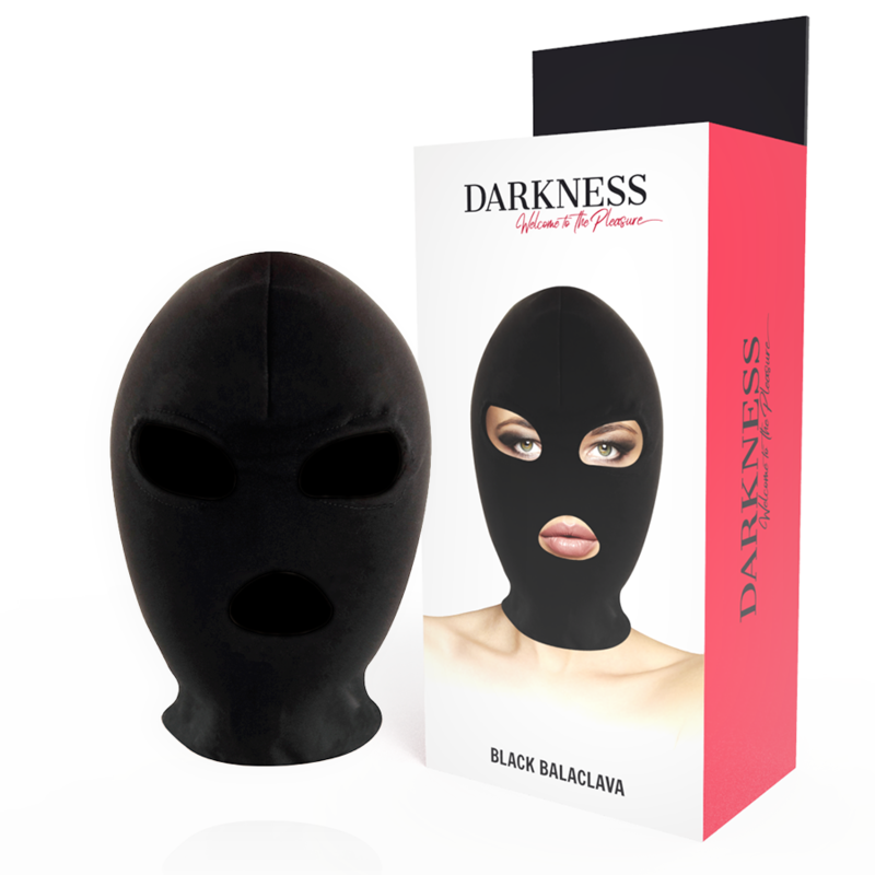 DARKNESS - BDSM SUBMISSION MASK MOUTH AND EYES BLACK - NOCTURNA DESIRES