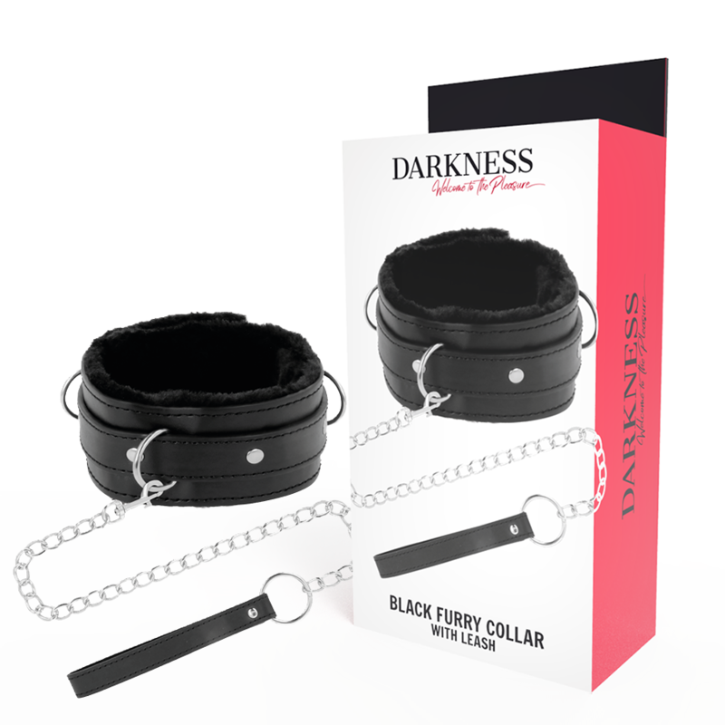 DARKNESS - COMFORTABLE POSTURE NECKLACE WITH LEATHER CHAIN - NOCTURNA DESIRES