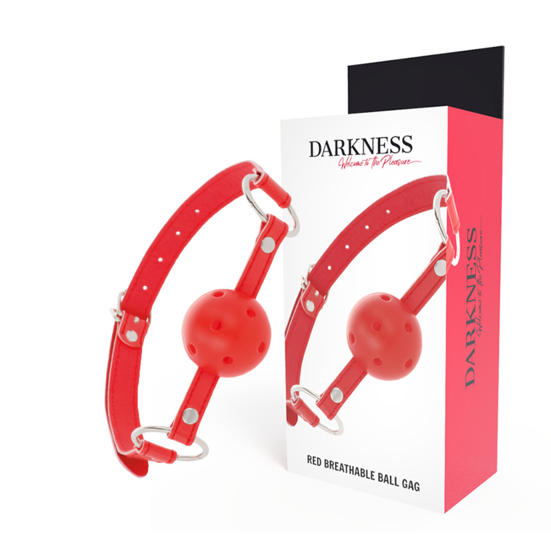 DARKNESS - RED BREATHABLE GAG - NOCTURNA DESIRES