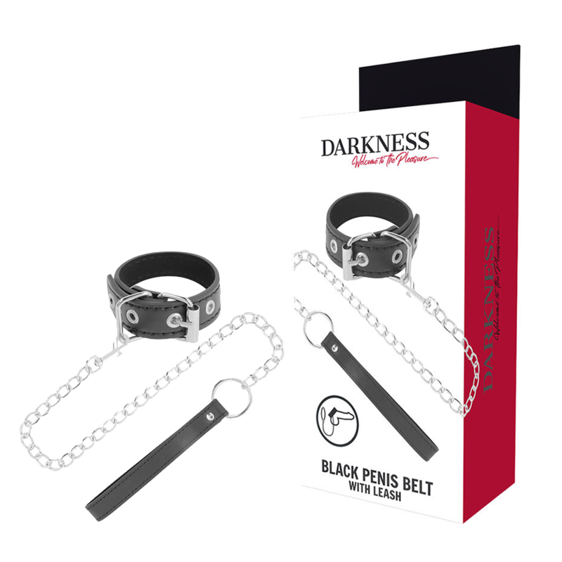 DARKNESS - PENIS RING WITH STRAP - NOCTURNA DESIRES