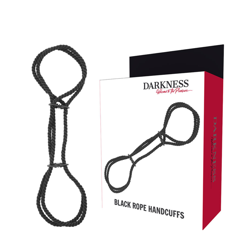 DARKNESS - 100% COTTON ROPE HANDCUFFS OR ANKLE HANDCUFFS - NOCTURNA DESIRES