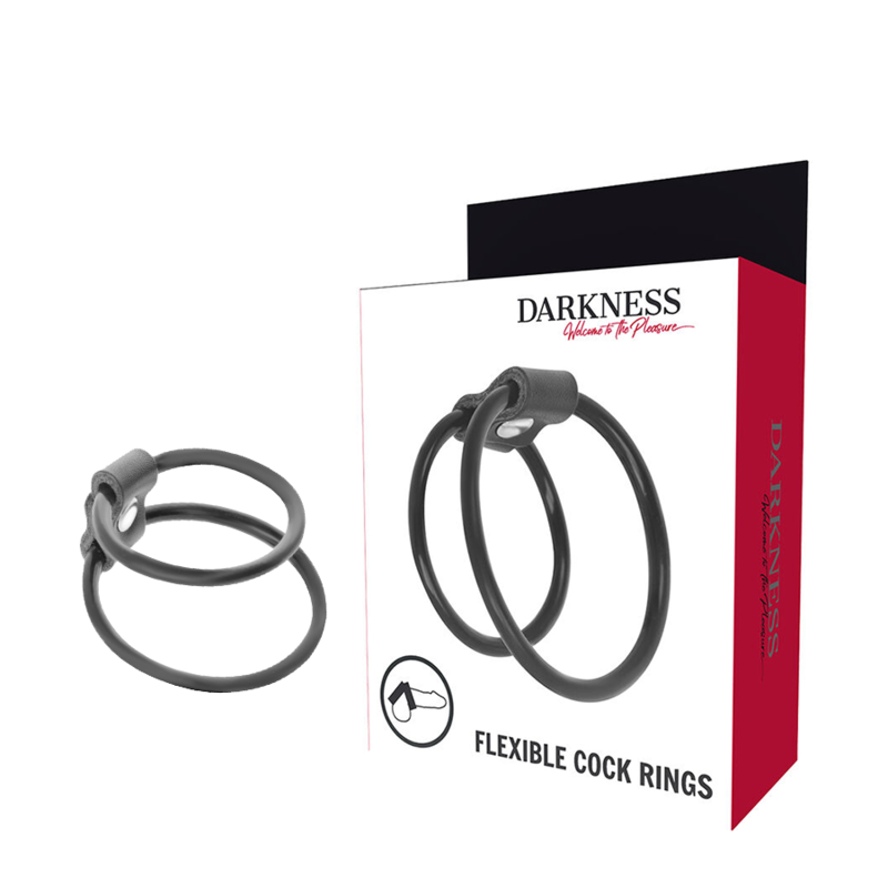 DARKNESS - ENHANCING DUO PENIS RINGS. - NOCTURNA DESIRES