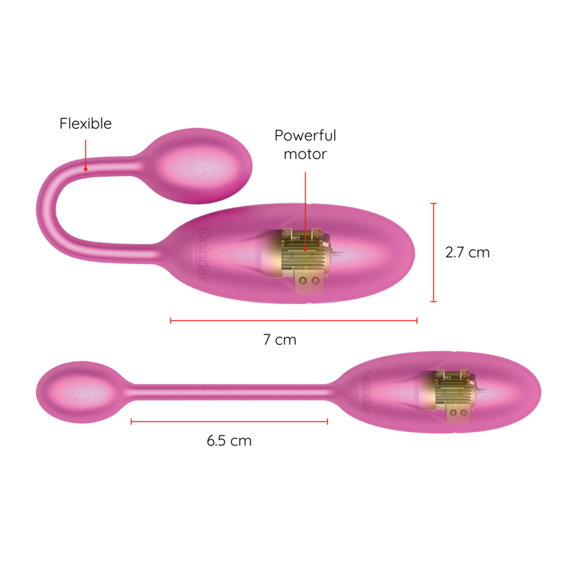 ONINDER - DENVER VIBRATING EGG PINK 7 X 2.7 CM FREE APP - NOCTURNA DESIRES