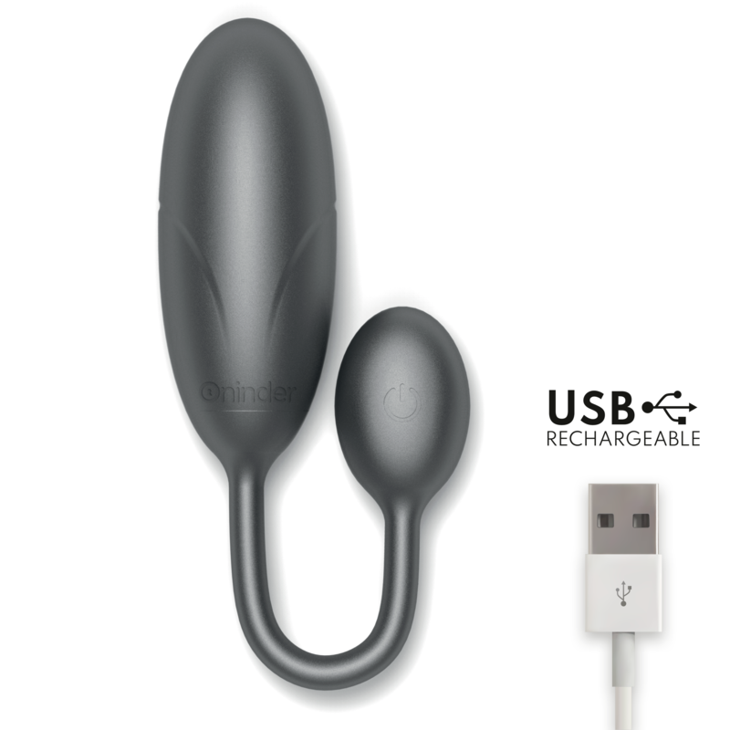 ONINDER - DENVER VIBRATING EGG BLACK 7 X 2.7 CM FREE APP - NOCTURNA DESIRES