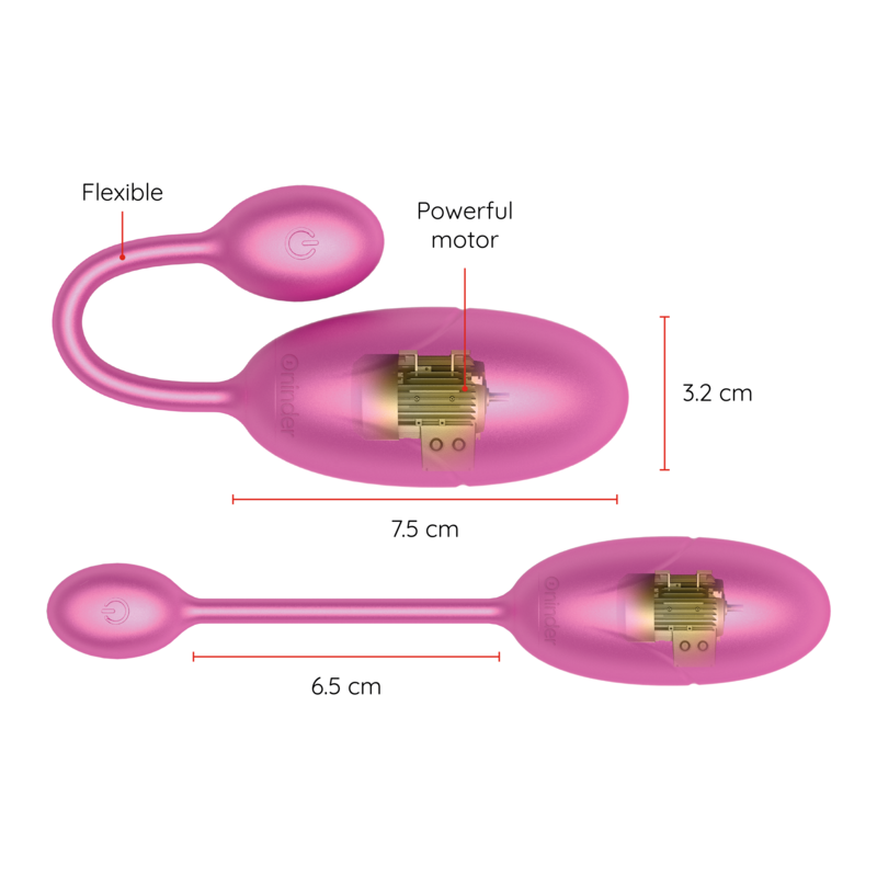 ONINDER - TOKYO VIBRATING EGG PINK 7.5 X 3.2 CM FREE APP - NOCTURNA DESIRES