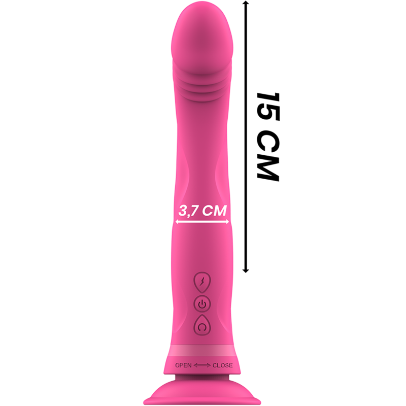 INTENSE - MICHELANGELO PINK SILICONE VIBRATOR DILDO - NOCTURNA DESIRES
