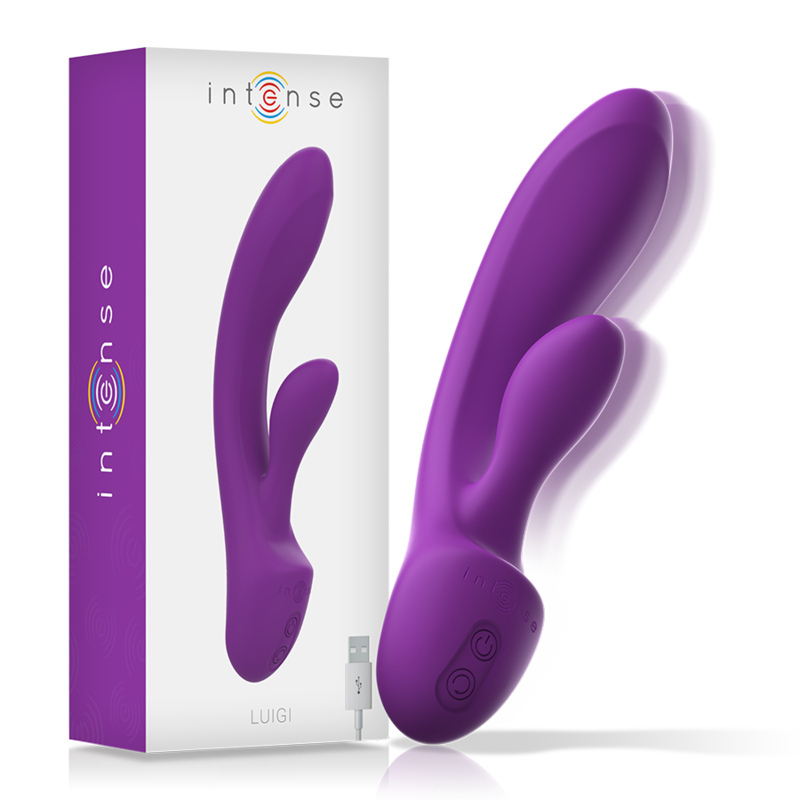 INTENSE - LUIGI RABBIT VIBRATOR LIQUID SILICONE PURPLE - NOCTURNA DESIRES