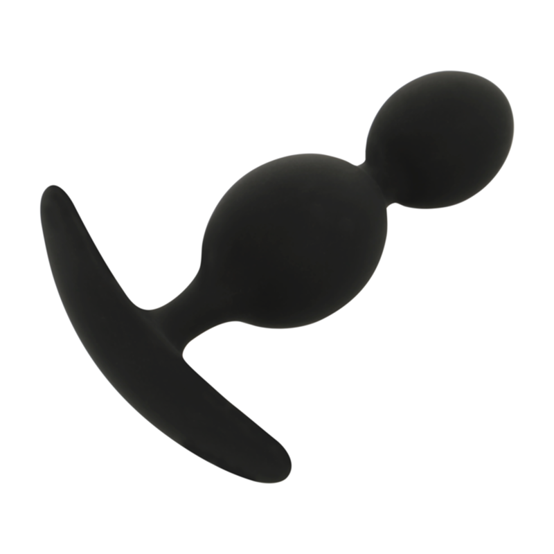 BLACK&SILVER - ORSON PLUG SILICONE 2 ANAL WAVES 9 CM - NOCTURNA DESIRES