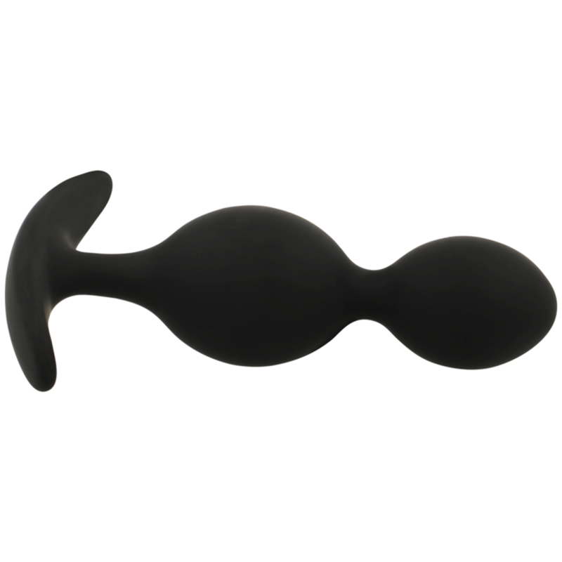 BLACK&SILVER - ORSON PLUG SILICONE 2 ANAL WAVES 9 CM - NOCTURNA DESIRES