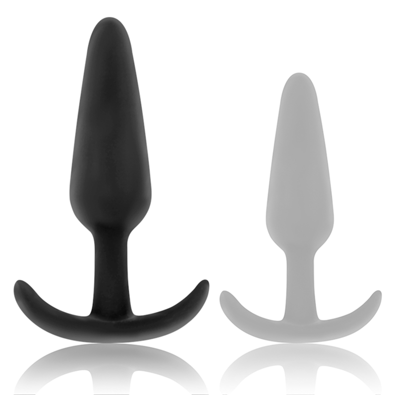 BLACK&SILVER - KAEL SILICONE ANAL PLUG WITH MEDIUM HANDLE - NOCTURNA DESIRES