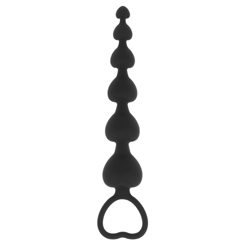 BLACK&SILVER - MILA ANAL CHAIN OF HEARTS 18 CM - NOCTURNA DESIRES