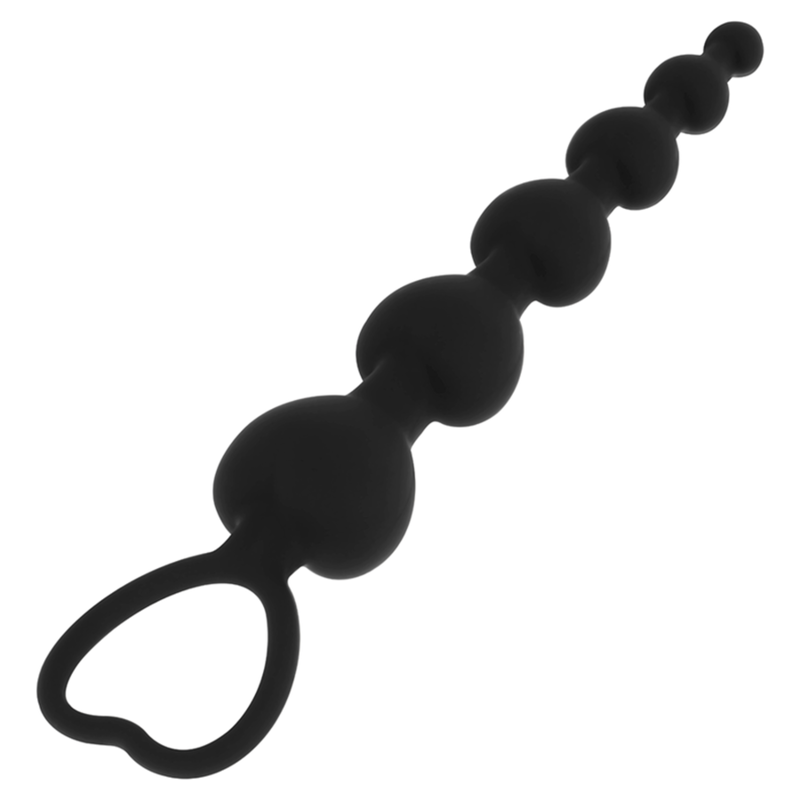 BLACK&SILVER - MILA ANAL CHAIN OF HEARTS 18 CM - NOCTURNA DESIRES