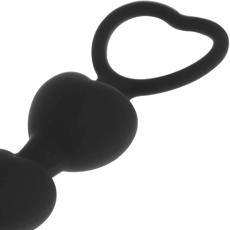 BLACK&SILVER - MILA ANAL CHAIN OF HEARTS 18 CM - NOCTURNA DESIRES