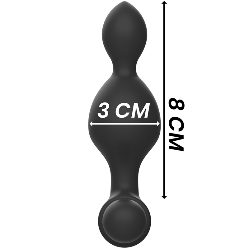 BLACK&SILVER - TUCKER SMALL SILICONE ANAL PLUG REMOTE CONTROL - NOCTURNA DESIRES