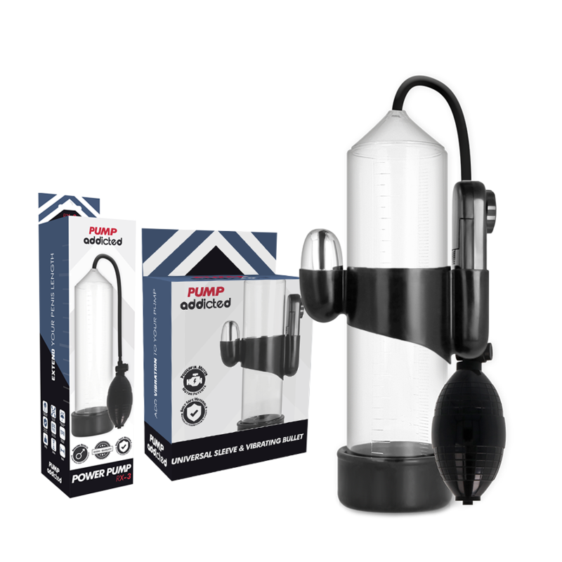 PUMP ADDICTED - RX3 TRANSPARENT VIBRATOR - NOCTURNA DESIRES