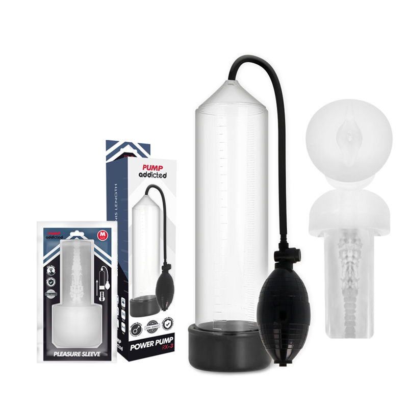 PUMP ADDICTED - RX3 TRANSPARENT WITH PLEASURE SLEEVE PUMP ADDICTED NOCTURNA DESIRES