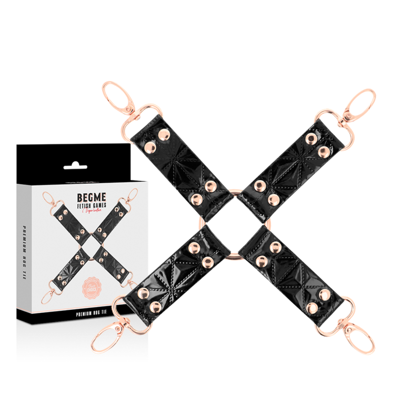 BEGME - BLACK EDITION VEGAN LEATHER HOG TIE - NOCTURNA DESIRES