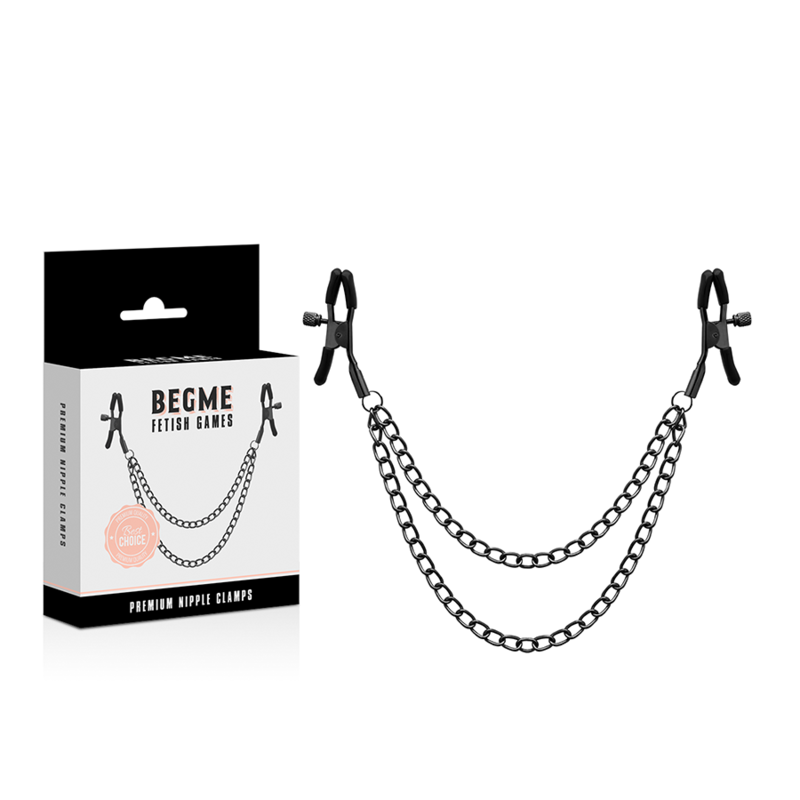 BEGME - RED EDITION NIPPLE CLIPS WITH CHAIN - NOCTURNA DESIRES