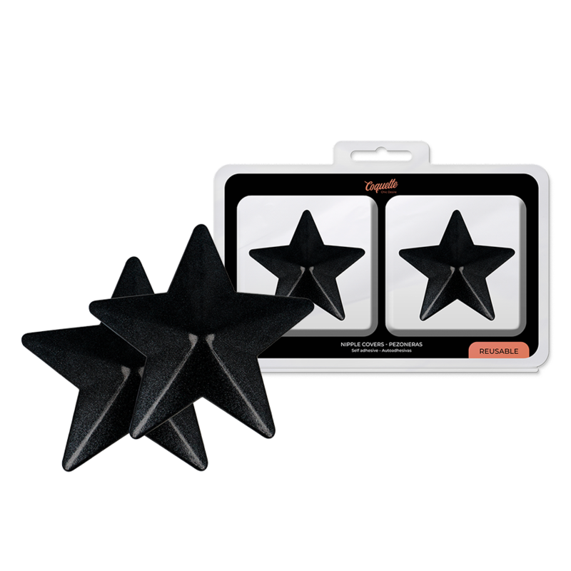 COQUETTE CHIC DESIRE - NIPPLE COVERS BLACK STARS - NOCTURNA DESIRES