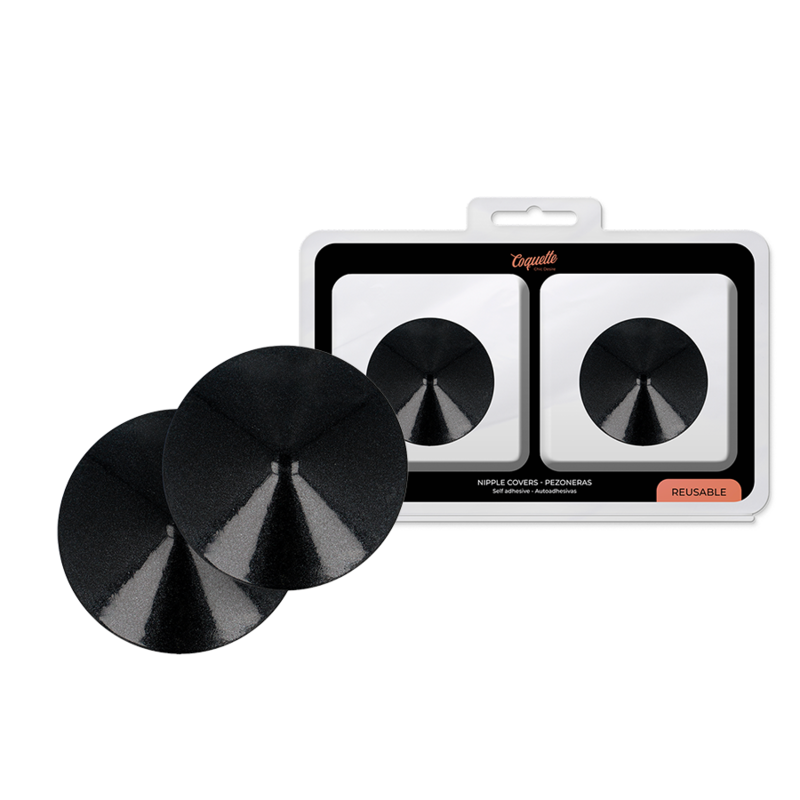 COQUETTE CHIC DESIRE - NIPPLE COVERS BLACK CIRCLES - NOCTURNA DESIRES
