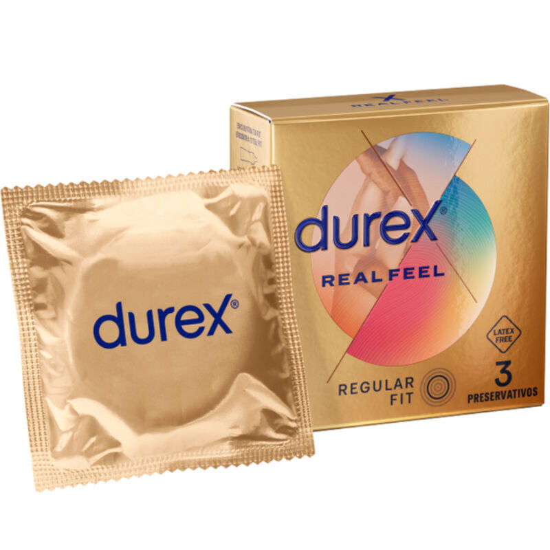DUREX - REAL FEEL CONDOMS 3 UNITS - NOCTURNA DESIRES