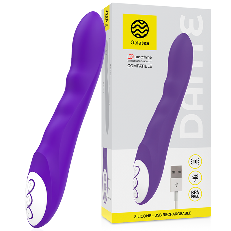 GALATEA - DANTE LILAC VIBRATOR COMPATIBLE WITH WATCHME WIRELESS TECHNOLOGY - NOCTURNA DESIRES