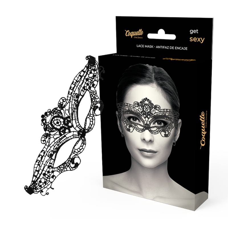 COQUETTE CHIC DESIRE - LACE MASK BLACK - NOCTURNA DESIRES