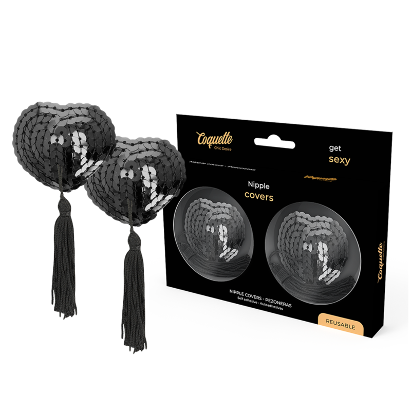 COQUETTE CHIC DESIRE - NIPPLE COVERS BLACK - NOCTURNA DESIRES