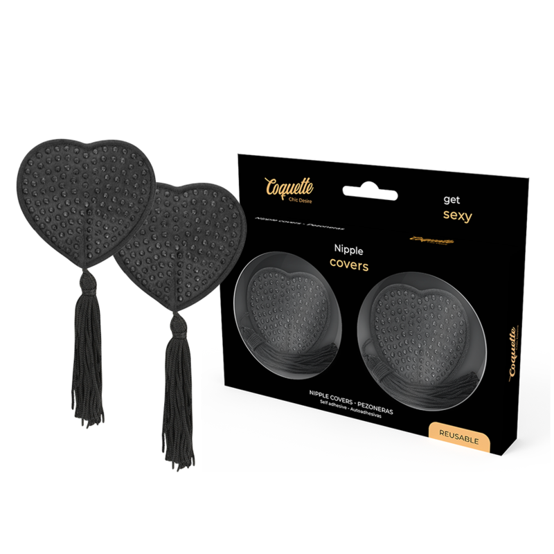 COQUETTE CHIC DESIRE - NIPPLE COVERS BLACK - NOCTURNA DESIRES