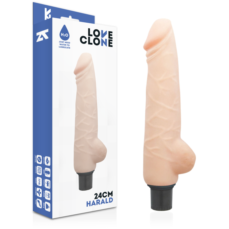 LOVECLONE - HARALD SELF LUBRICATION VIBRATOR 24 CM -O- 4 CM LOVECLONE NOCTURNA DESIRES