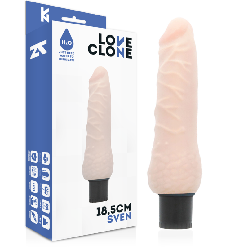 LOVECLONE - SVEN SELF LUBRICATION VIBRATOR 18.5 CM -O- 3.3 CM LOVECLONE NOCTURNA DESIRES
