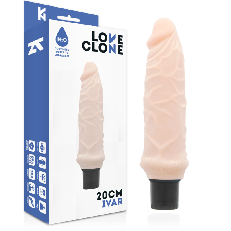 LOVECLONE - IVAR SELF LUBRICATION VIBRATOR 20 CM -O- 3.7 CM LOVECLONE NOCTURNA DESIRES