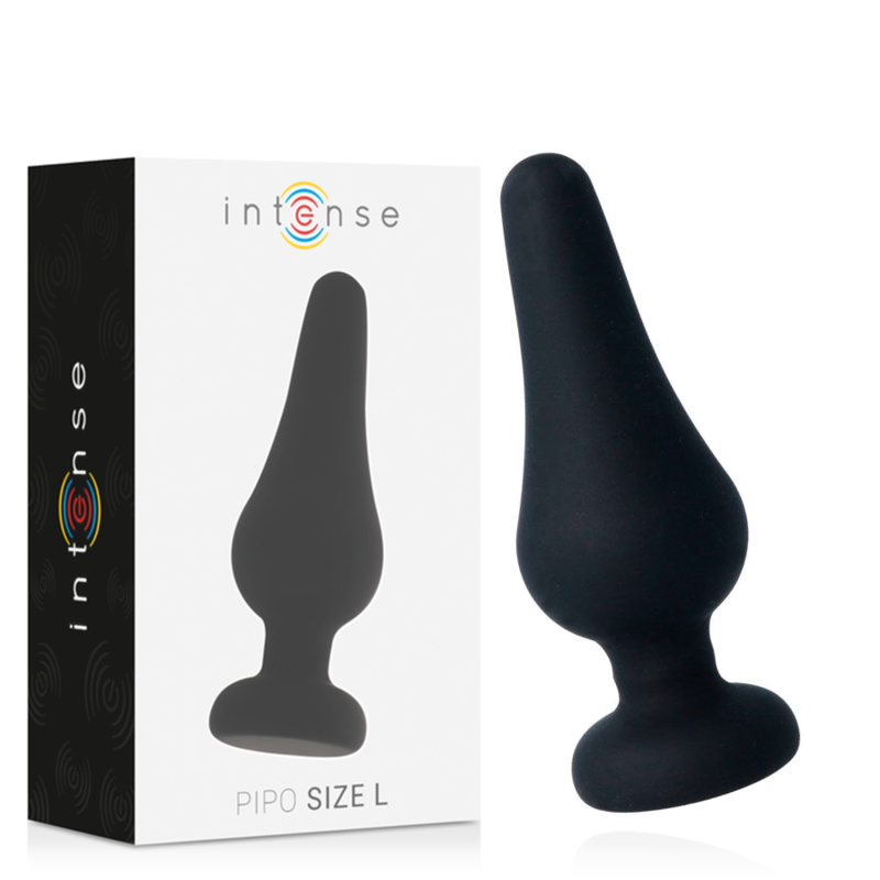 INTENSE - ANAL PLUG PIPO L BLACK SILICONE 13 CM INTENSE ANAL TOYS NOCTURNA DESIRES
